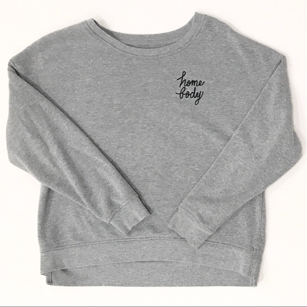 Embroidered “Home Body” Crew